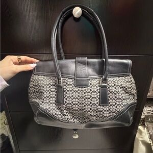 Coach Black and Gray Shoulder Bag